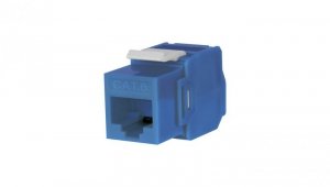 Moduł keystone RJ45 UTP kat.6 nieekranowany beznarzędziowy niebieski NEKU