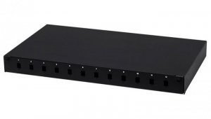 Przełącznica światłowodowa FO 12xSC simplex RACK 19 1U wysuwana czarna