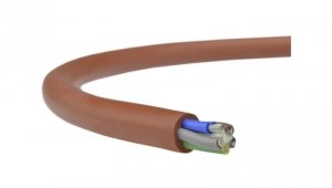 Kabel silikonowy SIHF 180C 300/500V 5x2,5 ciepłoodporny LSOH ceglasty linka TKD /100m/