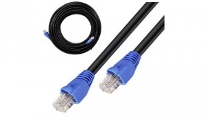 Patchcord zewnętrzny linka UTP kat.6 podwójna powłoka PVC+PE 20m czarny