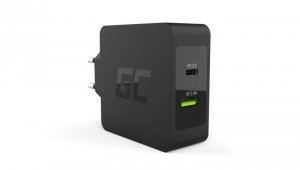Ładowarka sieciowa Green Cell USB-C 45W PD z przewodem USB-C i dodatkowym portem USB do Asus ZenBook, HP Spectre,