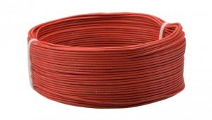 Kabel silikonowy SIF 180C 300/500V 2,5 ciepłoodporny LSOH czerwony linka TKD / 100 m /