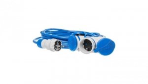 Przedłużacz elektryczny Kabel zasilający budowlany Premium poliuretanowy PUR (H07BQ-F) 3x1,5mm2 (wtyk / 3 gniazda z klapką) 16A