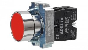 PRZYCISK STEROWNICZY CZERWONY STOP METAL AS22-BA42
