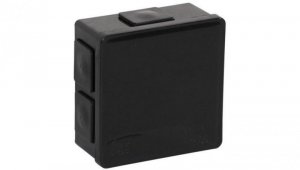 Puszka natynkowa pusta 6 wlotów VIPLAST VP-02 klik CZARNA IP55 86x86x40mm 002-05