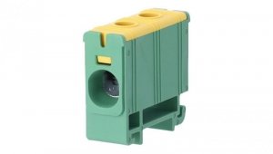 Blok rozdzielczy odgałęźny Al/Cu 2,5-35mm2 (max. 35mm2) na szynę TH35 żółto-zielony FJ-E35/D HEDO