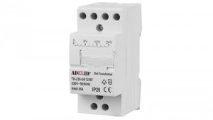 TRANSFORMATOR DZWONKOWY MODUŁOWY NA DZWONEK NA SZYNĘ TD8 230V 8V 12V 24V TD-230-24/12/8V