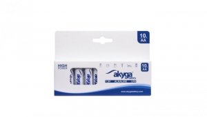 Bateria alkaliczna Akyga AKY2067 AA LR6 Zn-MnO2, 1.5V/3050mAh 10szt/kartonik
