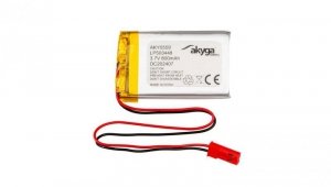 Akumulator litowo-polimerowy Akyga AKY0559 LP503448 Li-Po 3.7V/800mAh PCM złącze JST 2.54 2Pin 150mm