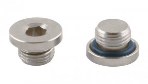Mosiężny niklowany korek z oringiem, G1/8z, 3015 1/8
