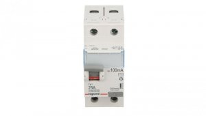 Wyłącznik różnicowoprądowy 2P 25A 0,1A typ AC P302 TX3 411519