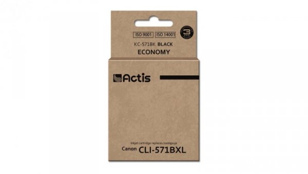 Tusz ACTIS KC-571Bk (zamiennik Canon CLI-571BK Standard 12 ml czarny)