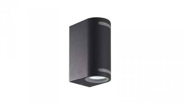 Oprawa elewacyjna WALLY-2-O-B-G GLASS 2xgu10 ip44 czarna
