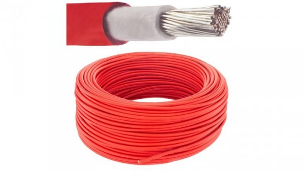 Kabel solarny fotowoltaiczny H1Z2Z2-K 1,0/1,5kV 4mm2 czerwony NEKU /100m/