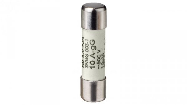 Wkładka bezpiecznikowa cylindryczna 10x38mm 8A gG NFC bez wskaźnika 500VAC 3NW6008-1
