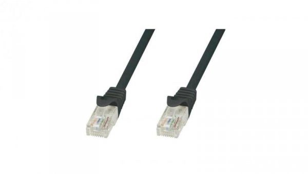Patch cord Cat5e UTP 2m czarny CCA