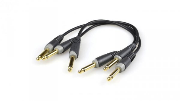 KLOTZ Zestaw 3x Kabel Złączka do Efektów Gitarowych Jack 6,3mm Mono (wtyk / wtyk) 30cm