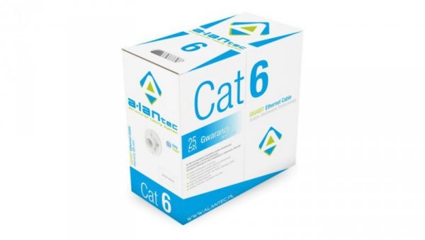 Kabel teleinformatyczny U/UTP kat.6 LSOH Eca szary ALANTEC /305m/