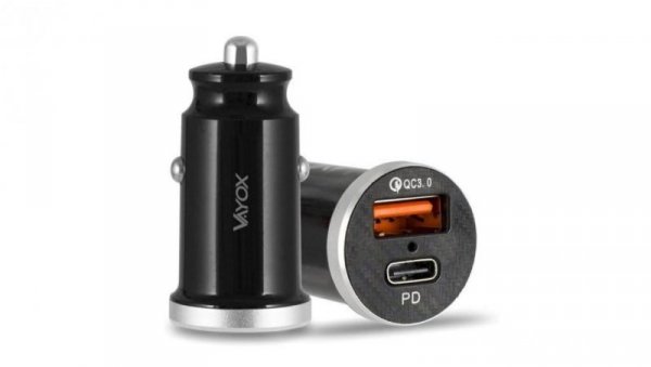 Ładowarka samochodowa PD + USB-A QuickCharge 3.0 VA0034 Vayox