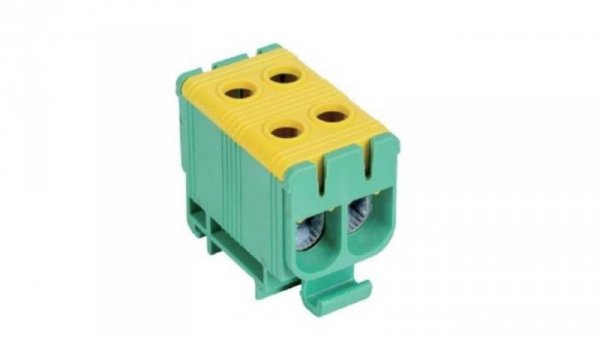 Blok rozdzielczy - odgałęźny 2 - polowy 2,5-50mm2 żółto-zielony montaż płaski FJ-E50/2/D 1000056