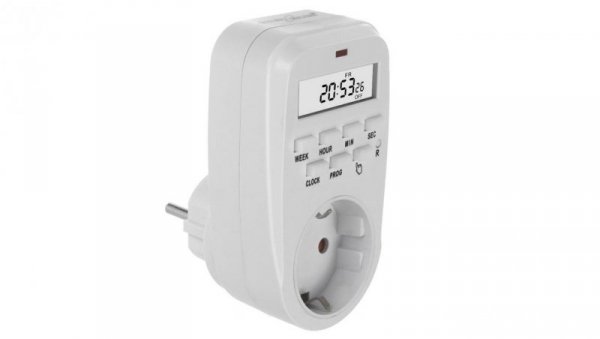 Włącznik czasowy - timer cyfrowy GreenBlue, max. obciążenie 16A, IP20, GB362 F