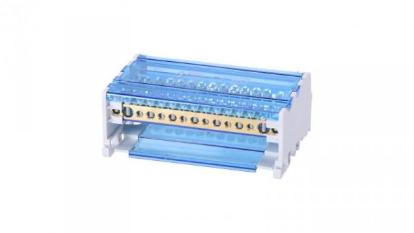 Blok rozdzielczy modułowy Listwa łączeniowa 4x18 100A na szynę DIN TH35 4x (2x 10-25mm2 + 6x 1,5-4mm2 + 7x 2,5-6mm2) FJ-415/100B