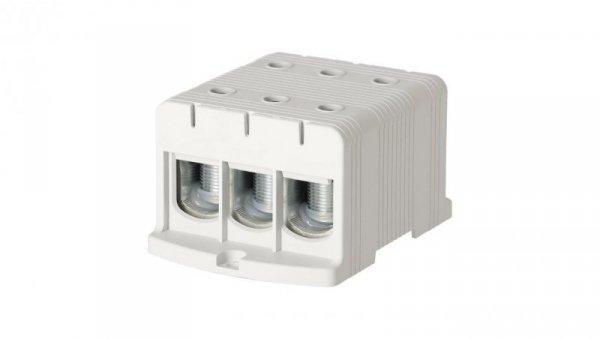 Blok rozdzielczy odgałęźny 3-polowy Al/Cu 35-240mm2 (max. 240mm2) na szynę TH35 szary FJ-E240/3 HEDO