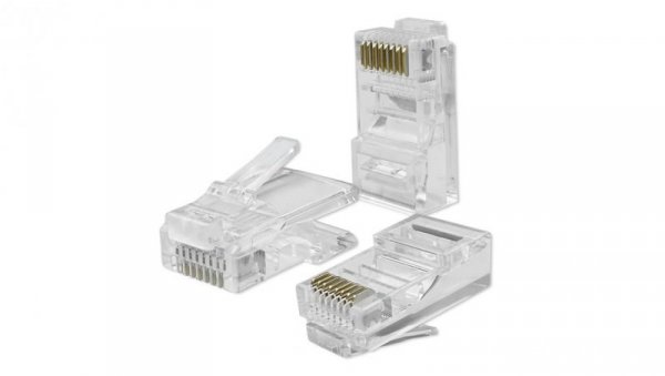 Qoltec Wtyk złącze modularne RJ45 CAT5e UTP Pozłacane styki 100 sztuk