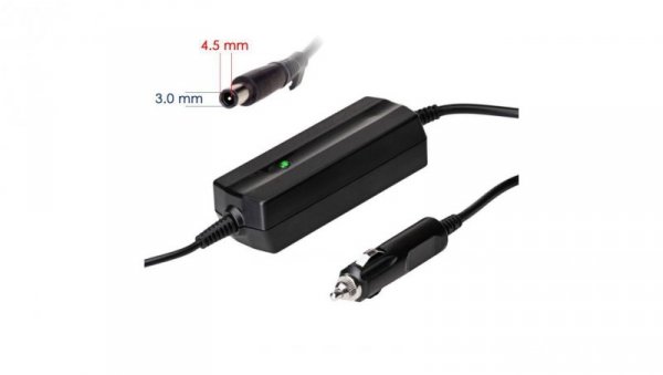 Zasilacz samochodowy do notebooka Akyga AK-ND-75 19.5V /2.31A 45W 4.5 x 3.0 mm + pin DELL 1.2m
