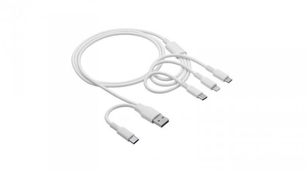 Kabel USB Akyga AK-USB-52 USB A + USB type C / micro USB B (m) + USB type C (m) + Lightning (m) 1.2m