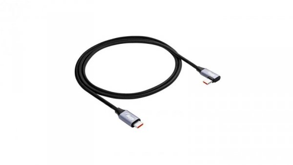 Kabel USB Akyga AK-USB-54 USB type C (m) / USB type C (m) kątowy ver. 2.0 60W 1m