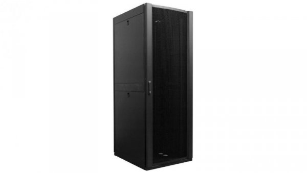 Szafa stojąca RACK 19 42U 750x800mm perforowana serwerowa czarna 1500kg NEKU + wyposażenie