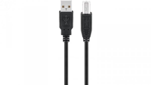 Kabel USB 2.0 Hi-Speed, Czarny - Długość kabla 1.8 m