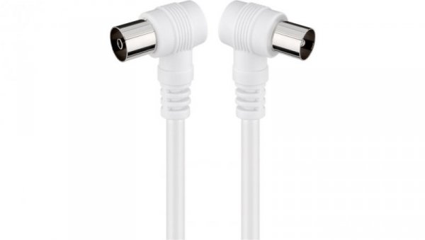 Kabel antenowy kątowy ( 70 dB), podwójne ekranowanie - Długość kabla 10 m