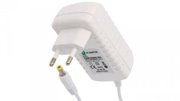 POSB12200A-WH-2555 Zasilacz adapter biały 24W 12V/2A gniazdo AC CEE7/16 wtyk DC 2.5/5.5(+)