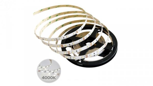 Taśma NASTRO LED 4,8W/m NW barwa nautralna, DC 12V, 60led/m, CRI80, IP20, 4000K, 5 m rolka, EDO777700