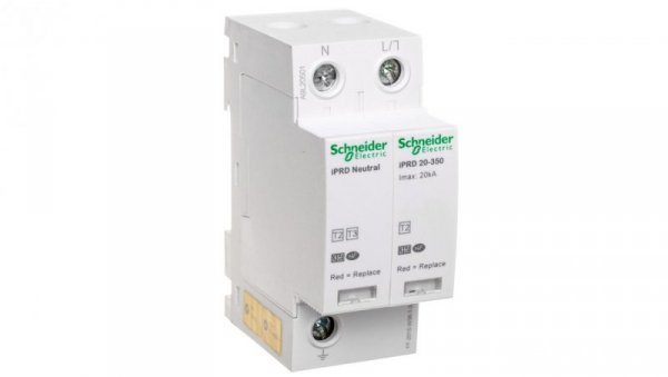 Ogranicznik przepięć Typ T2 1P+N 20kA 1,1kV 350V iPRD-20r-20kA-350V-1PN A9L20501