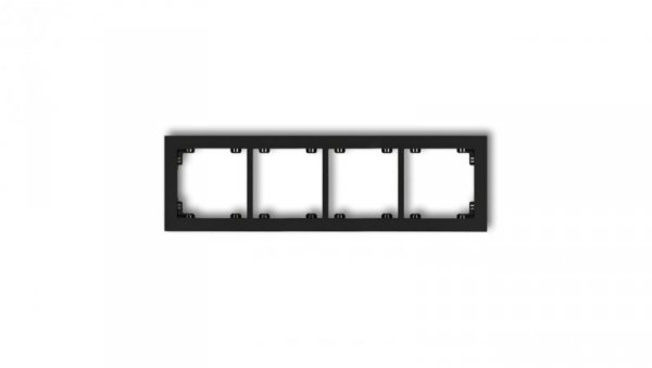 DECO Ramka poczwórna czarny mat 12DR-4