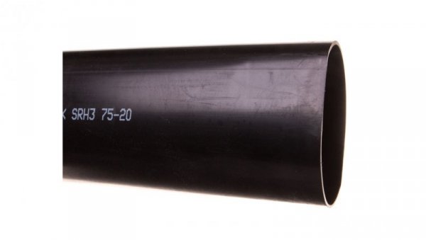 Rura termokurczliwa grubościenna z klejem, czarna, SRH3 75-20 1000mm, 127522