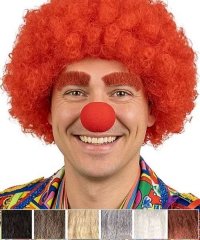 Sztuczne brwi Klaun z klejem Mastix 2 ml – realistyczne, ręcznie robione 