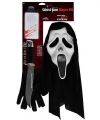 Maska, nóż i modulator głosu - Ghost Face Morderca z filmu Krzyk (Scream) 
