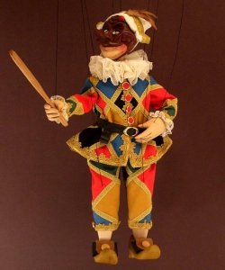 Marionetka wenecka - Harlequin (70 cm)