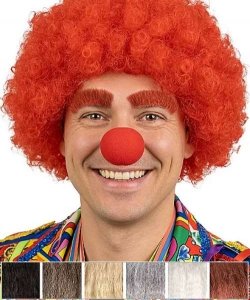 Sztuczne brwi Klaun z klejem Mastix 2 ml – realistyczne, ręcznie robione