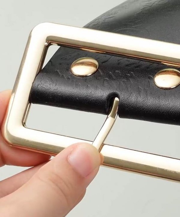 profesjonalny skórzany pas Świętego Mikołaja 195 cm długości – klamra