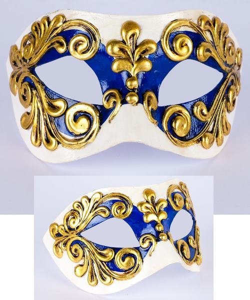 Maska wenecka - Colombina Occhi Blue
