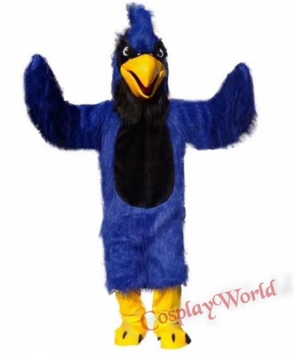 Niebieska pierzasta papuga maskotka chodząca