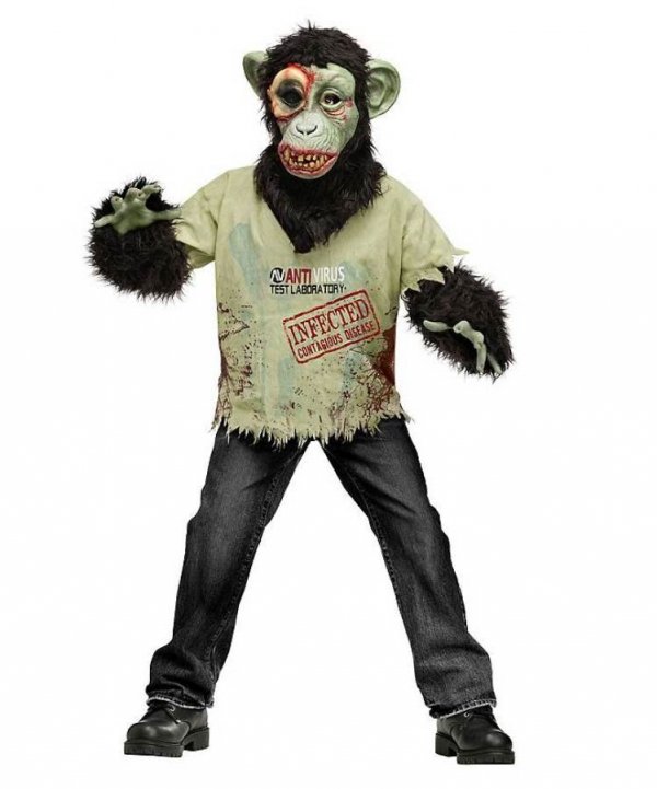 Strój dla dziecka na Halloween - Szympans Zombie