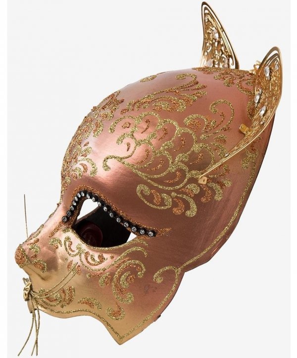 Oryginalna maska wenecka Egipski Kot rzut z boku