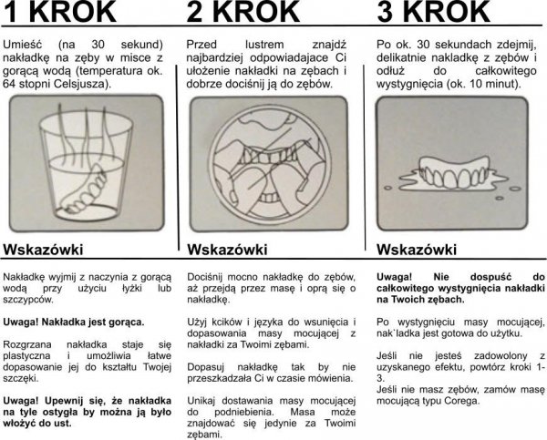 Sztuczne zęby - Movie Star (męska górna i dolna szczęka, kolor naturalny)