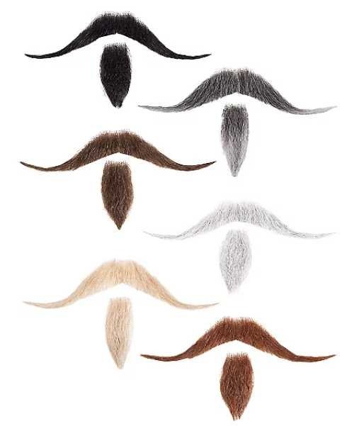 Sztuczna broda i wąsy Muszkieter realistyczny zestaw do charakteryzacji dostępne kolory włosów